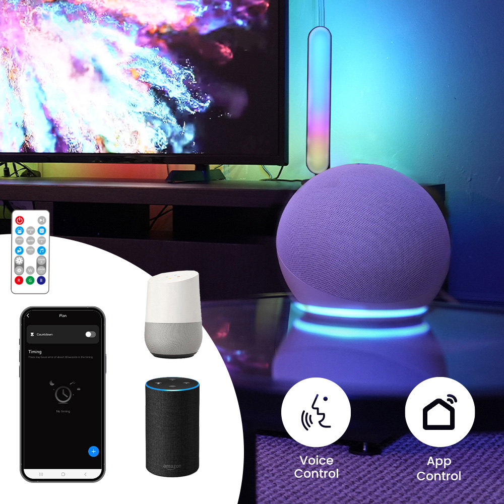 ValueLights Smart App-Control Music Sync RGBIC Light Bar 2 Pack Image 4