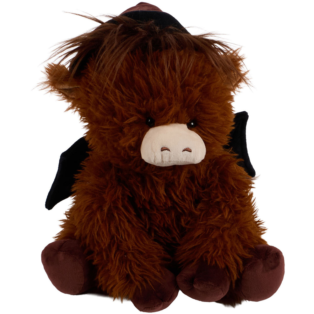 Highland Cow Witch Plush Toy Brown Image 2