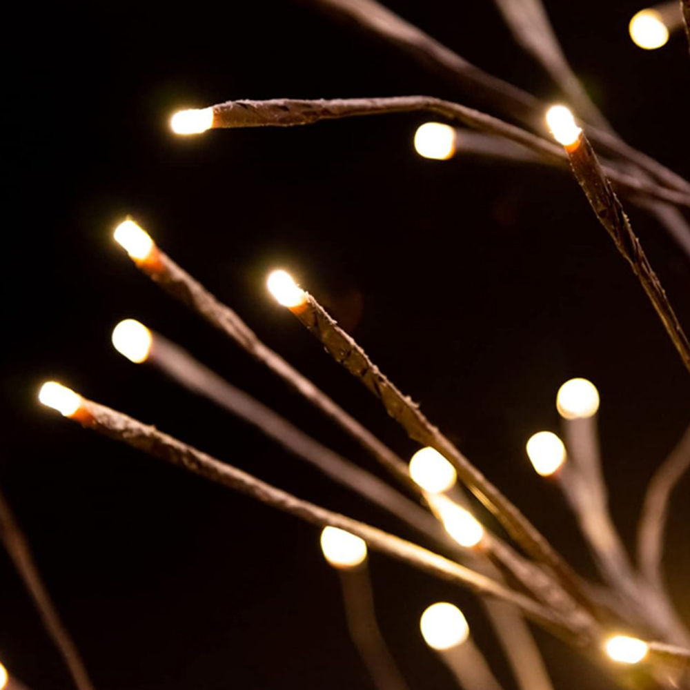 Shatchi Warm White LED Pre-Lit Brown Twig Artificial Christmas Tree 7ft Image 5