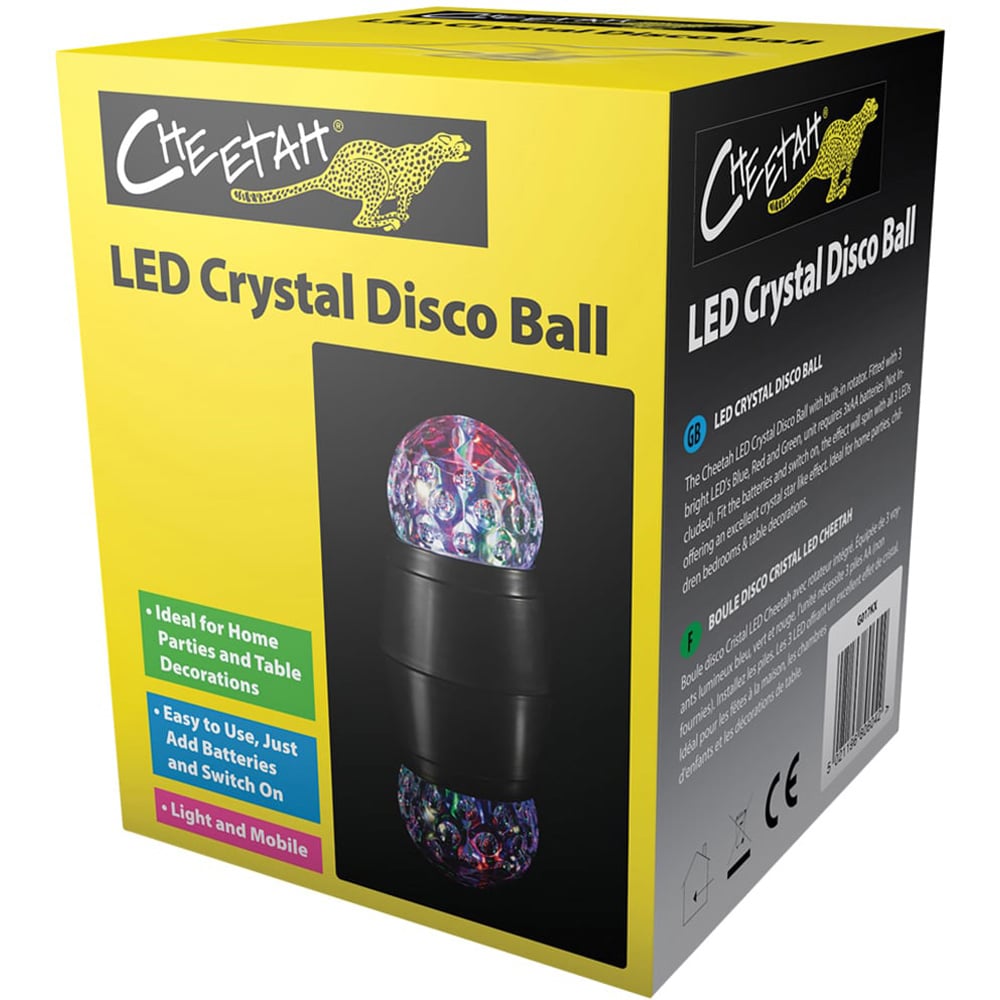 Cheetah LED Crystal Disco Ball Image 3