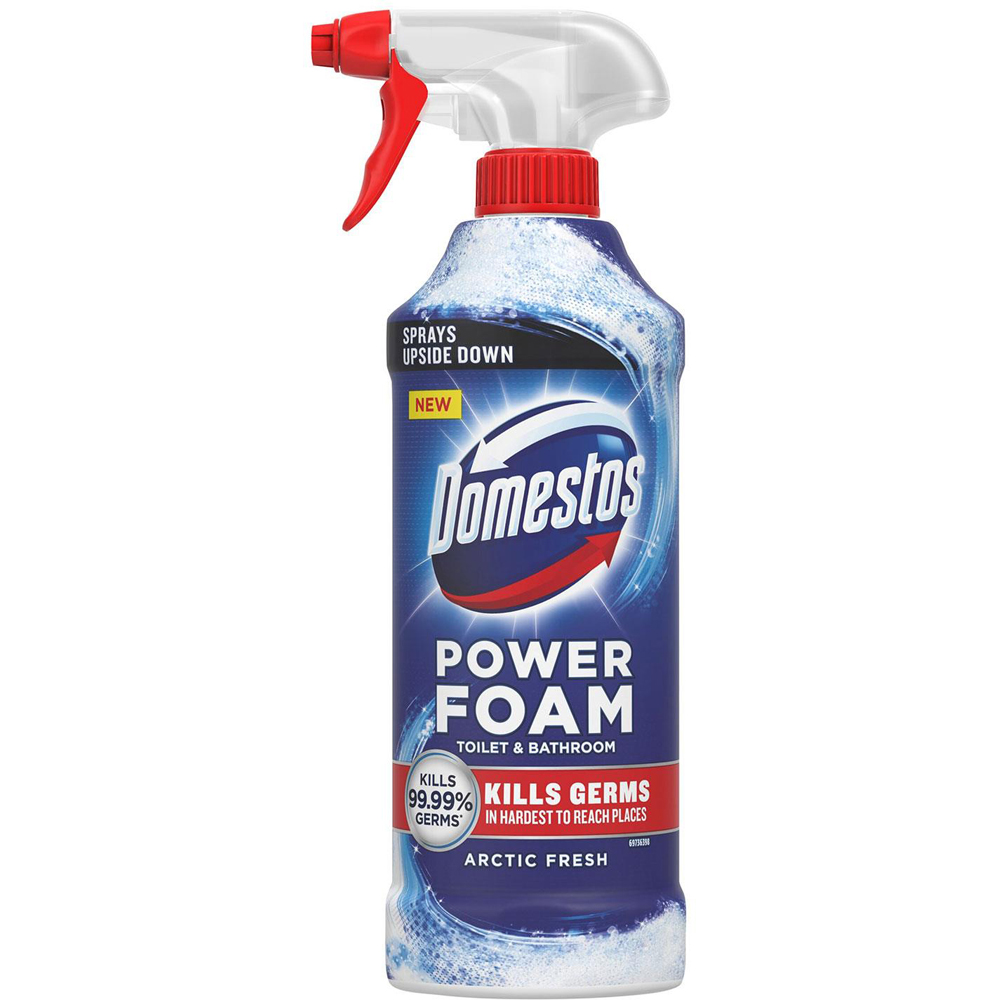 Domestos Power Foam Arctic Fresh Toilet and Bathroom Cleaner Spray 450ml 4 Pack Image 2