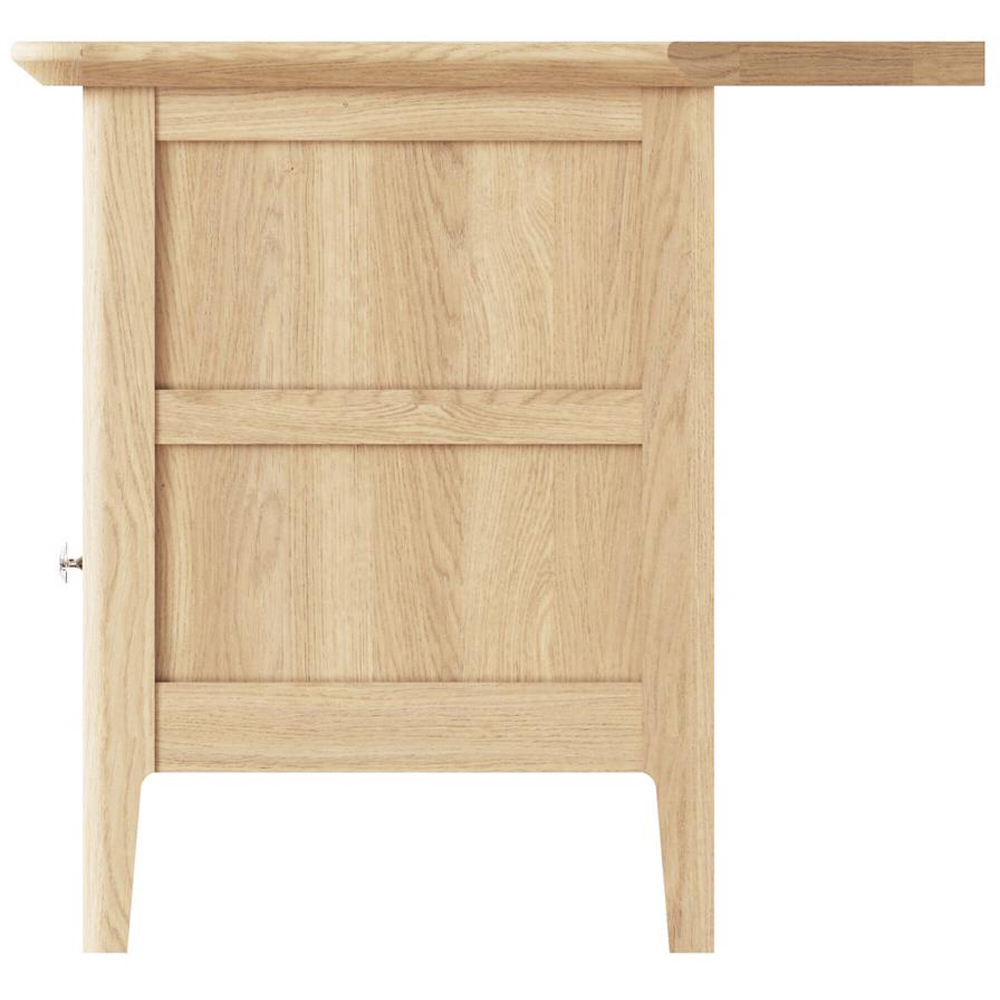 FWStyle Single Drawer Single Shelf Natural Oak Corner TV Unit Image 5