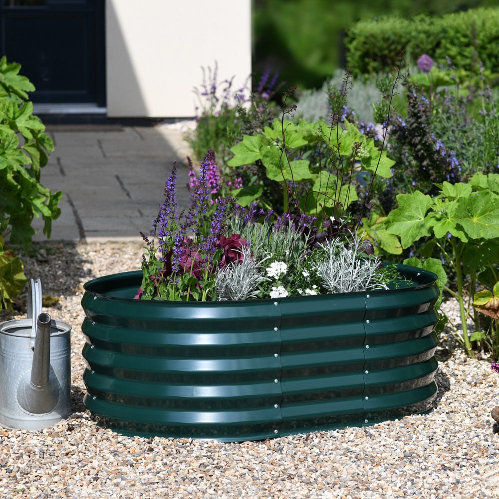 Garden Gear Green Metal Raised Planter Image 7
