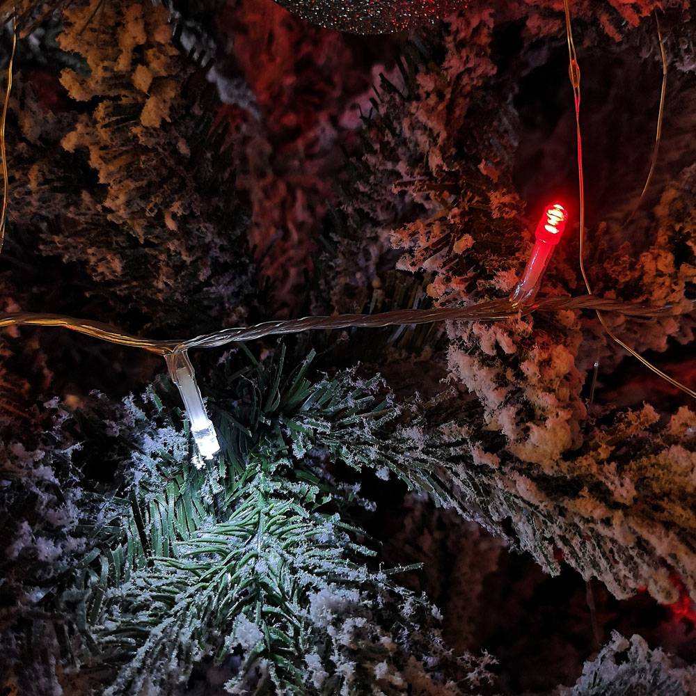 Samuel Alexander 200 Red and White LED Christmas String Light Image 2