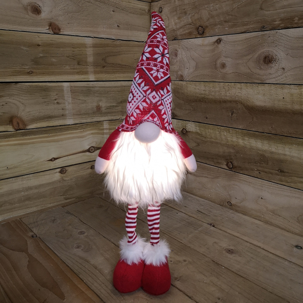 Samuel Alexander Red Patterned Nordic Gnome Gonk Christmas Decoration 66cm Image 7