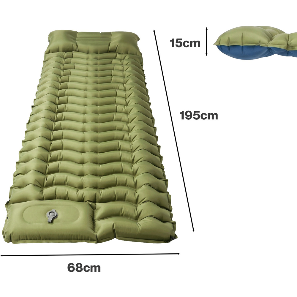 Mountview Ultralight Inflatable Camping Sleeping Pad with Built-In Pump Image 9