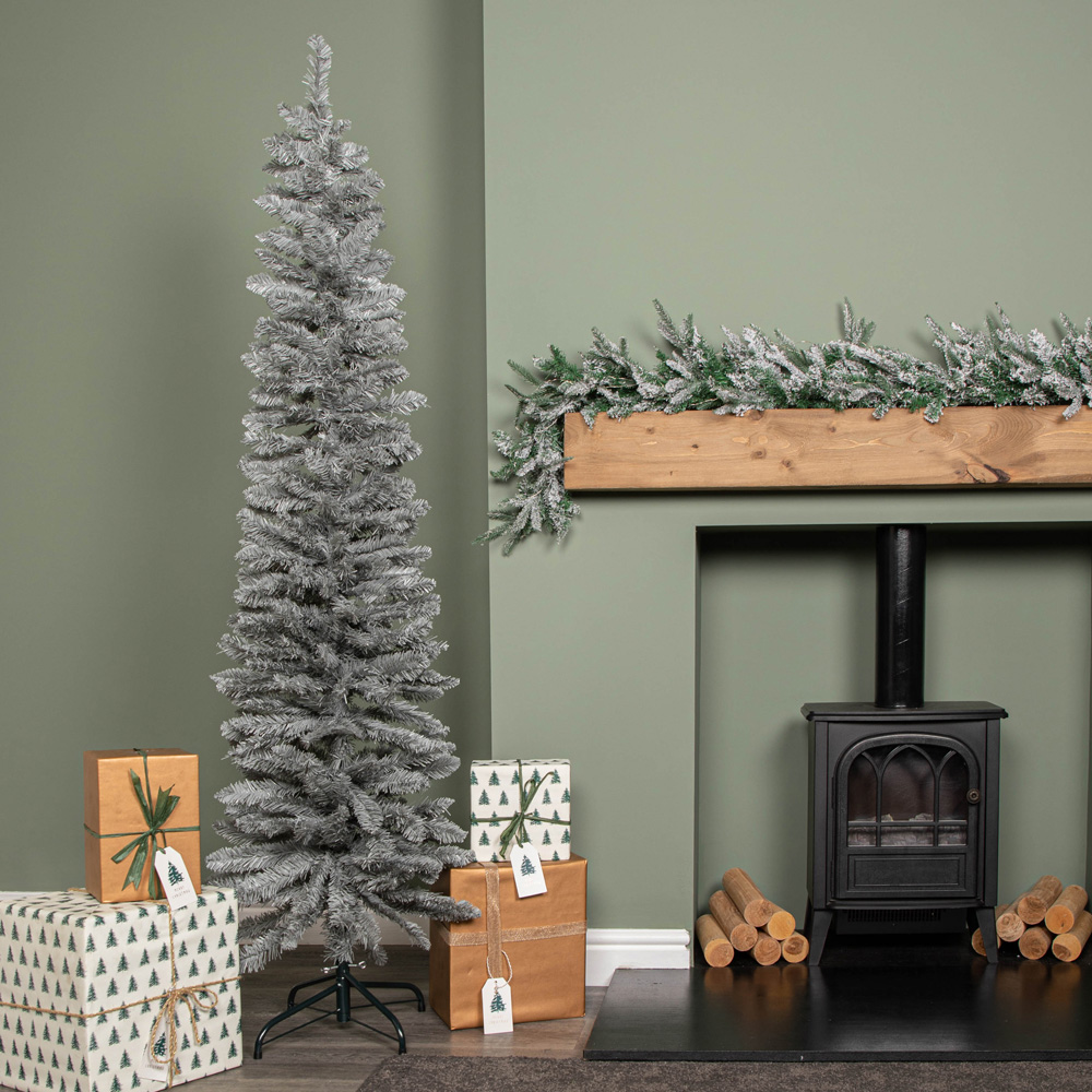 Samuel Alexander Grey Pencil Artificial Christmas Tree 6ft Image 7
