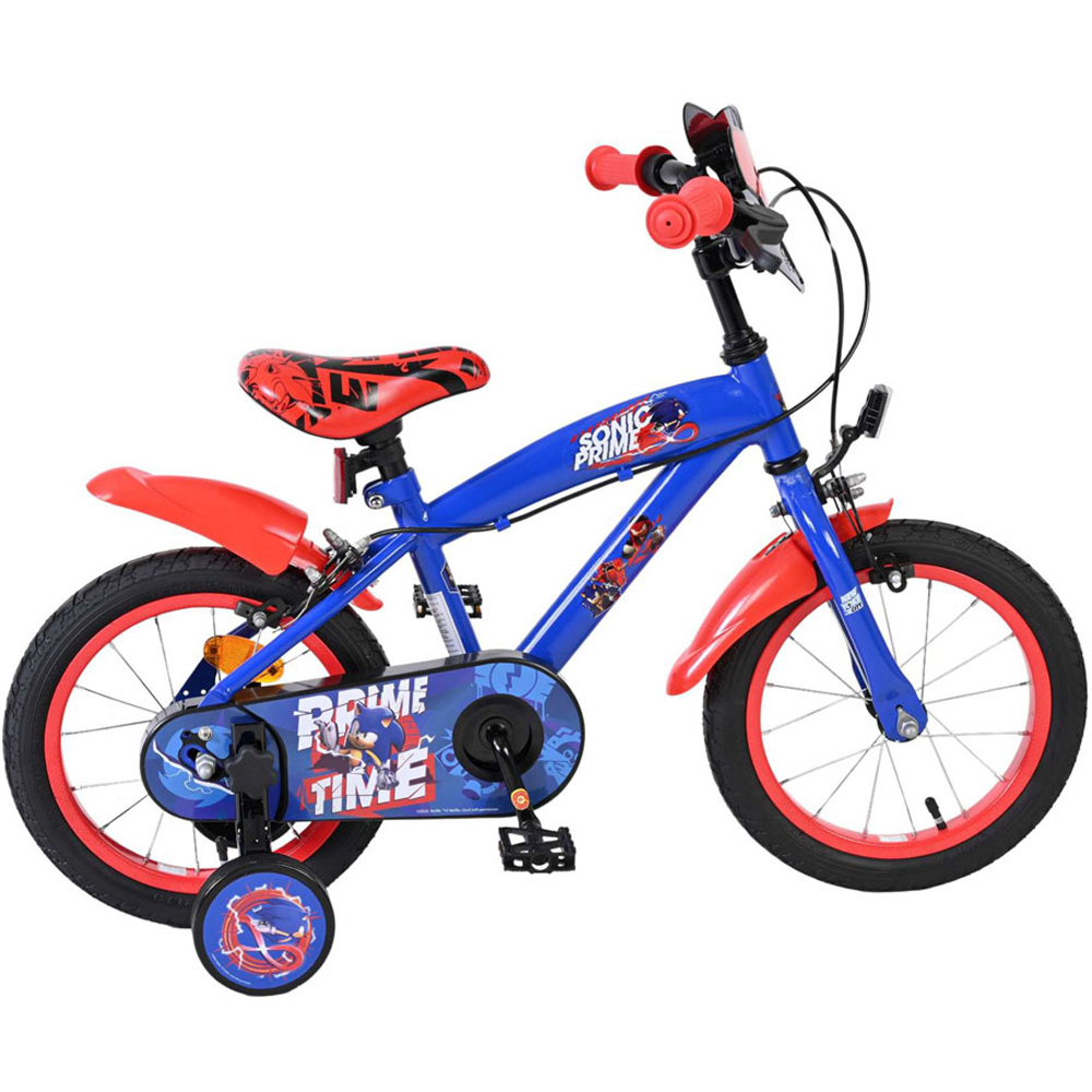 Volare SEGA Sonic Prime Kids 14 inch Multicolour Bike with Stabilisers Image 6