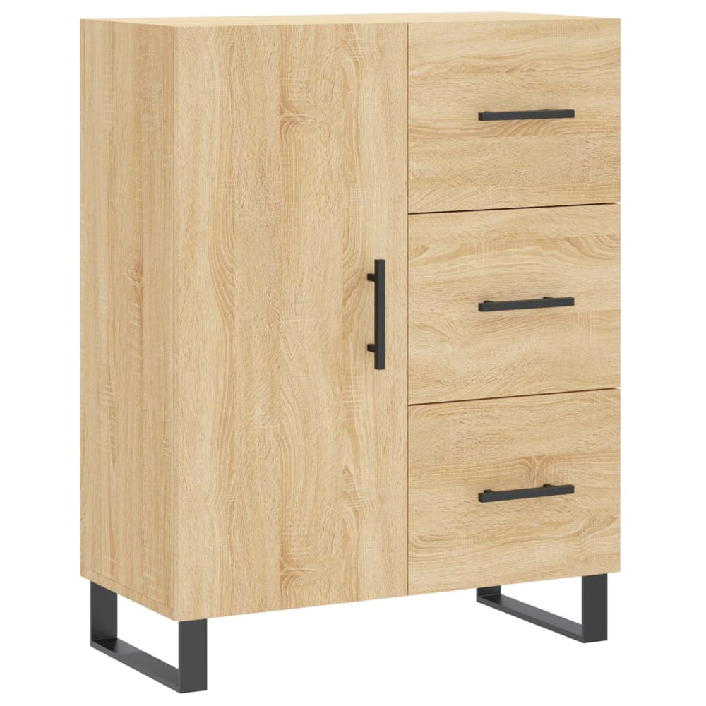 vidaXL Single Door 3 Drawer 3 Shelf Sonoma Oak Highboard Image 7