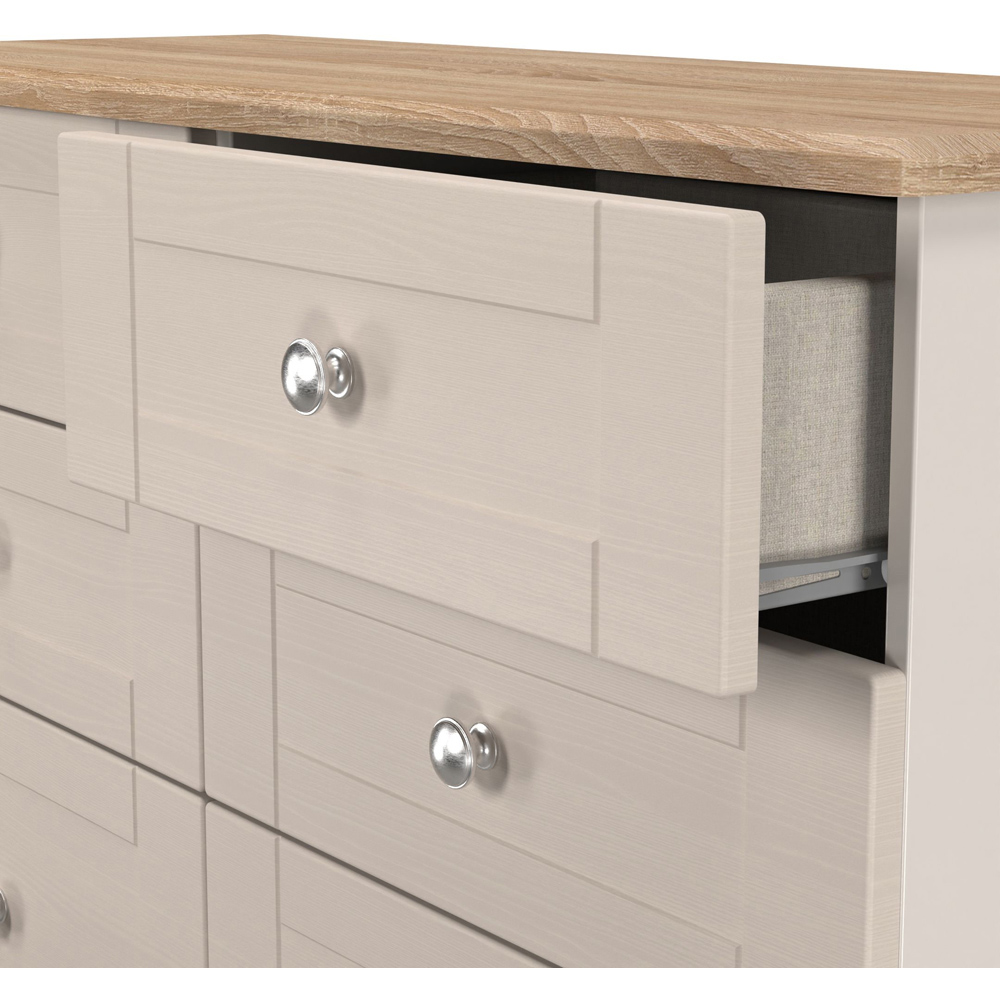 Crowndale Sussex 6 Drawer Kashmir Ash and Bardolino Oak Wide Chest of Drawers Ready Assembled Image 5
