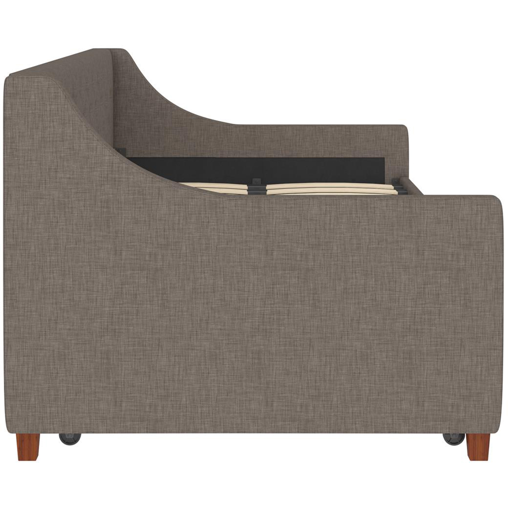 Novogratz Her Majesty Single Linen Brown Daybed with Trundle Image 5