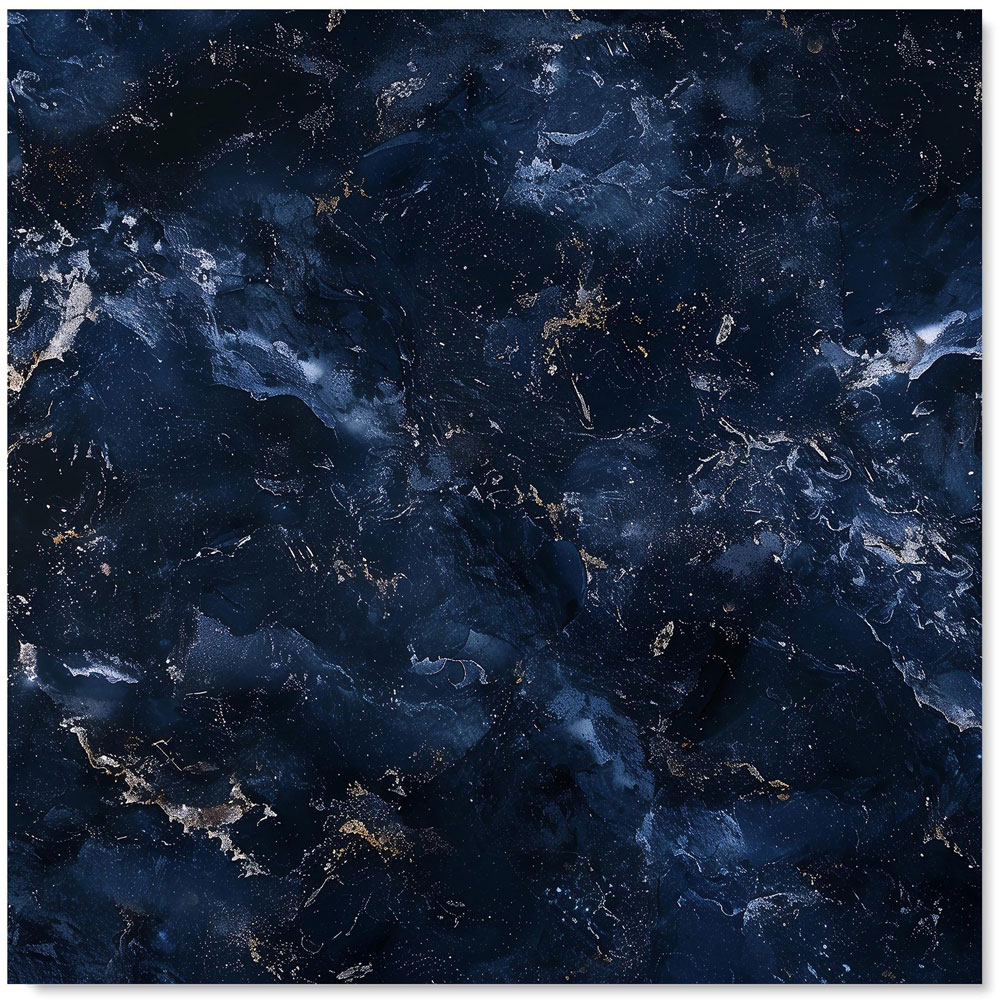 Warren Reed Designer Navy Blue Quartz Effect Glass Kitchen Splashback 75 x 70cm Image 2