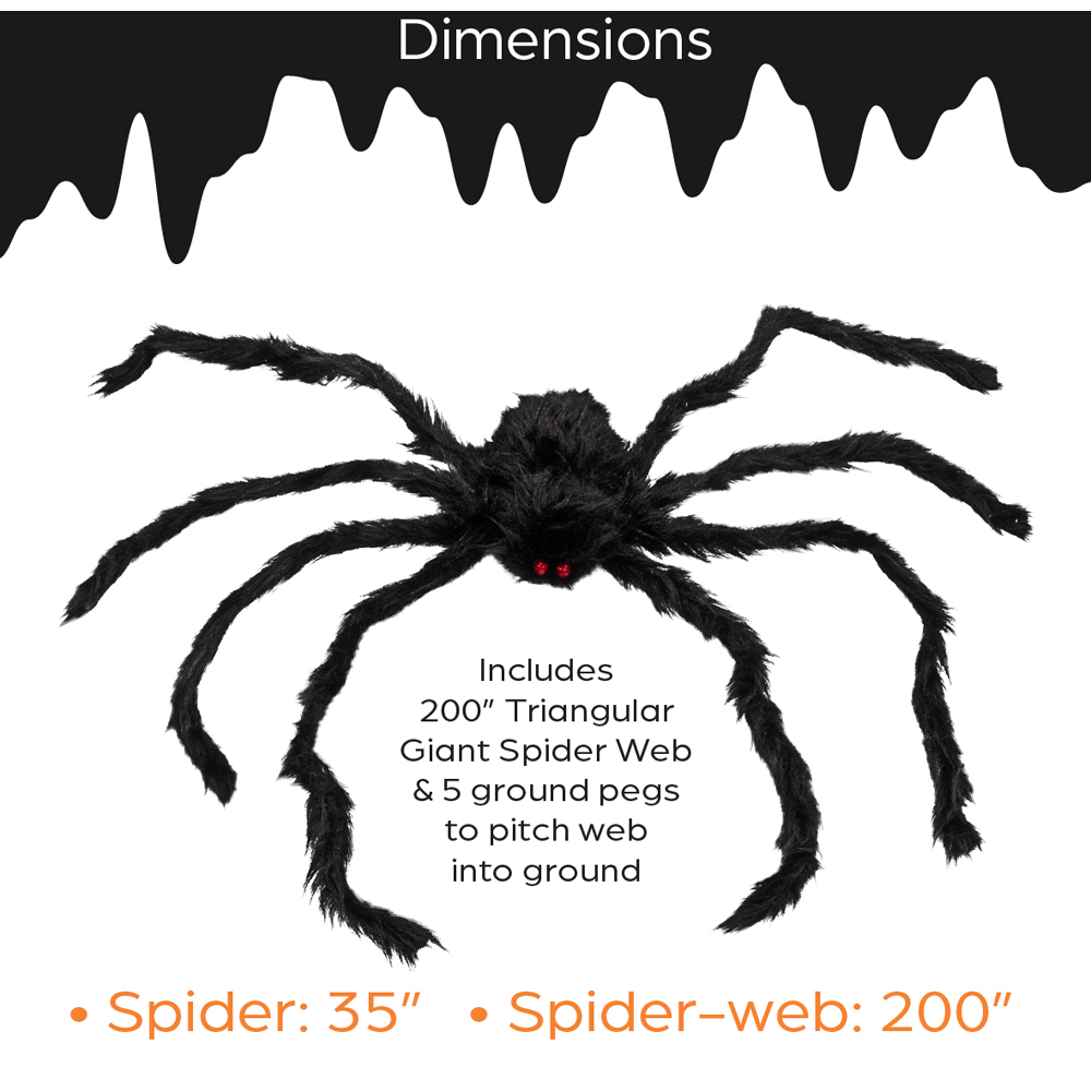 Benross Giant Hanging Web and Spider Halloween Decoration Image 8