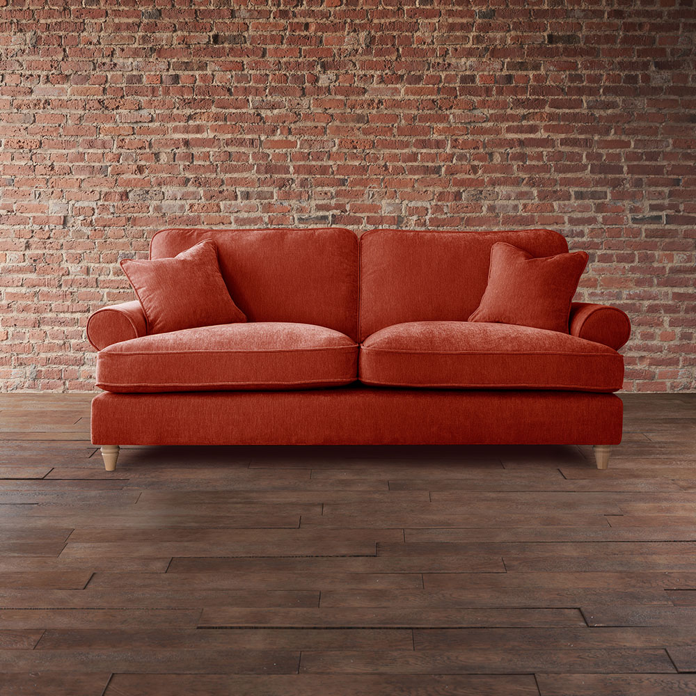 The Victoria 3 Seater Apricot Sofa Image 5