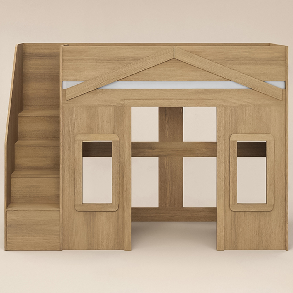 Flair Nixon Oak Playhouse High Sleeper Bed with Storage Image 3