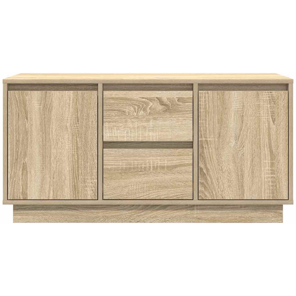 vidaXL 2 Door 2 Drawer Sonoma Oak LED TV Cabinet Image 7