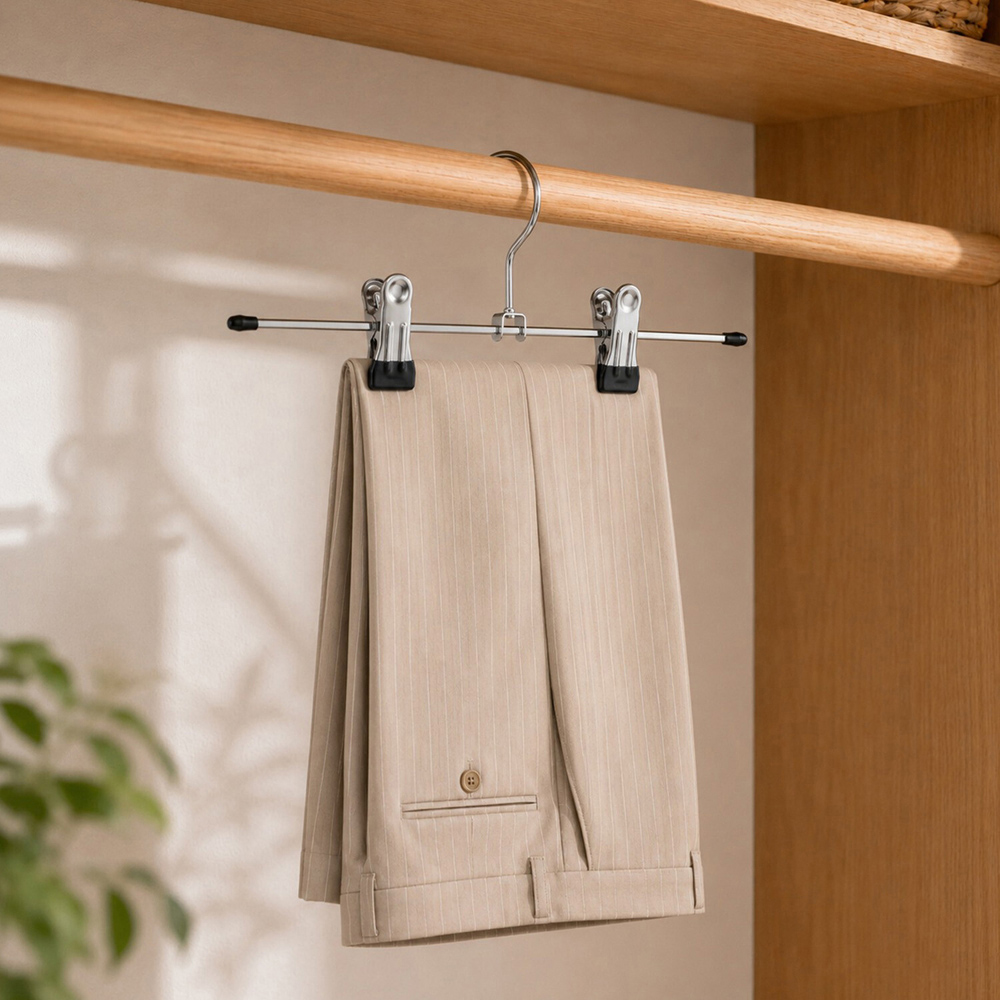 Pack of 4 My Laundry Metal Trouser Hangers Image 2