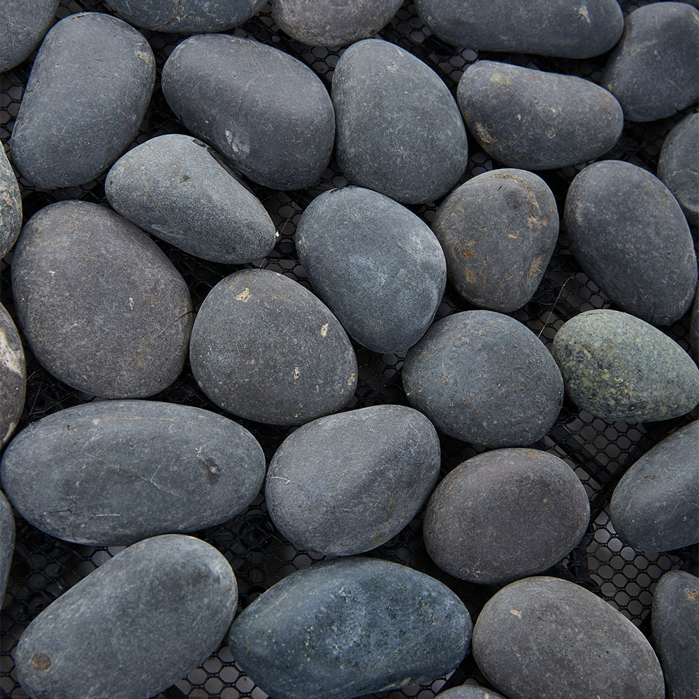 Living and Home Dark Grey Non Slip Faux Natural Pebble Interlocking Floor Tile 6 Pack Image 6