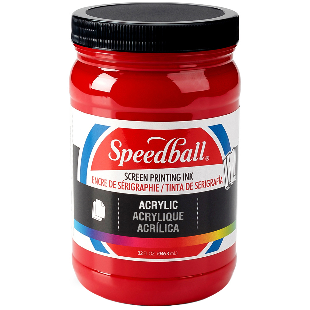 Speedball Dark Red Acrylic Screen Printing Ink 946ml Image