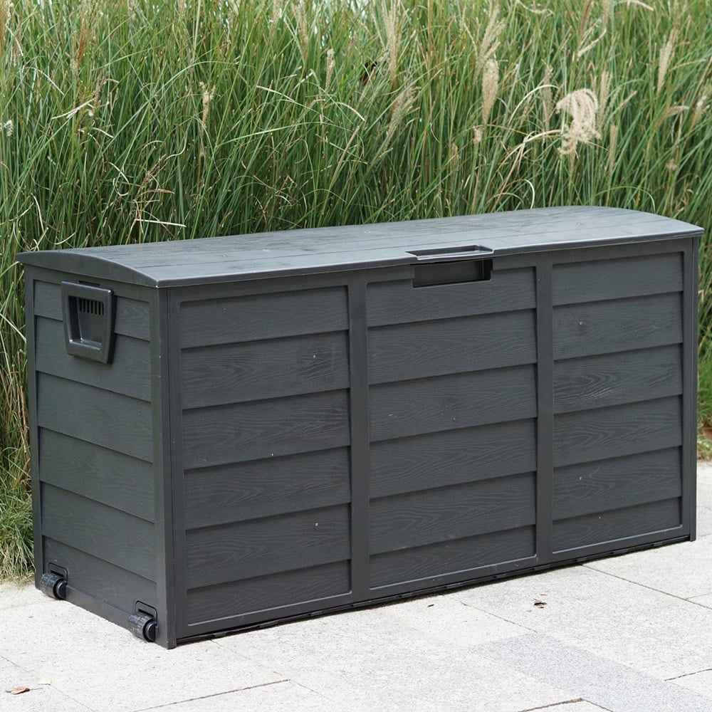 Gr8 Garden Black 300L Plastic Outdoor Storage Box Image 2