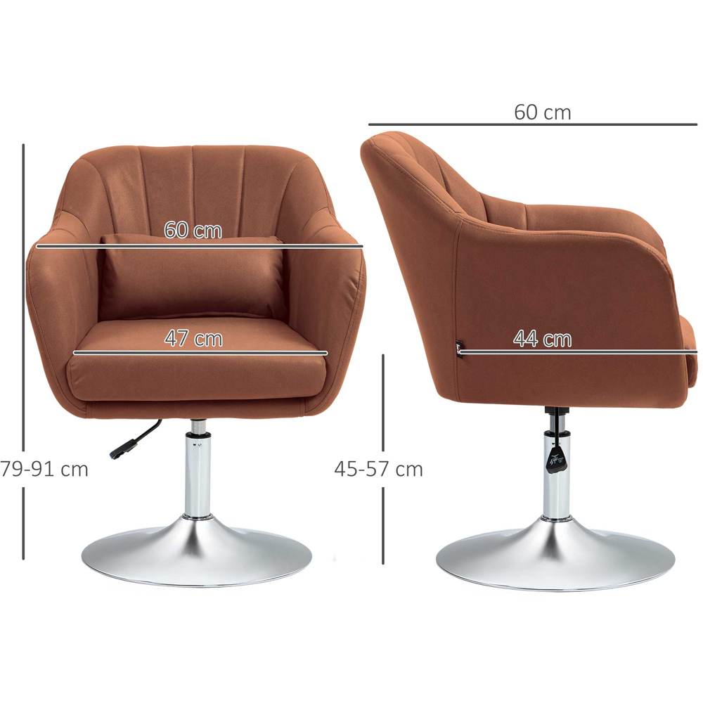 Portland Dark Brown Swivel Tub Chair Image 9