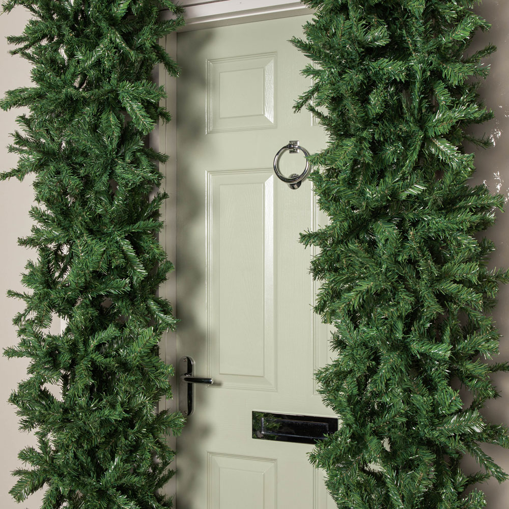 Samuel Alexander Slimline Single Door Artificial Plain Green Christmas Tree Arch 8ft Image 3