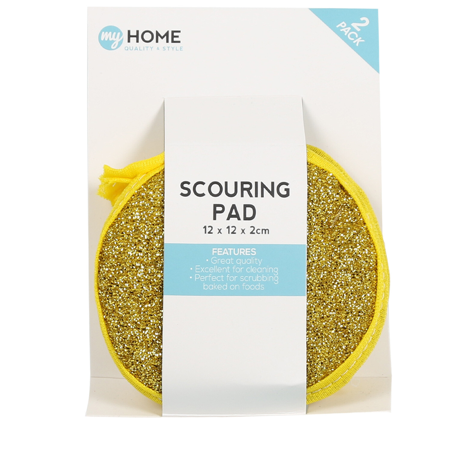 My Home Pack of 2 Scouring Pads - Yellow Image