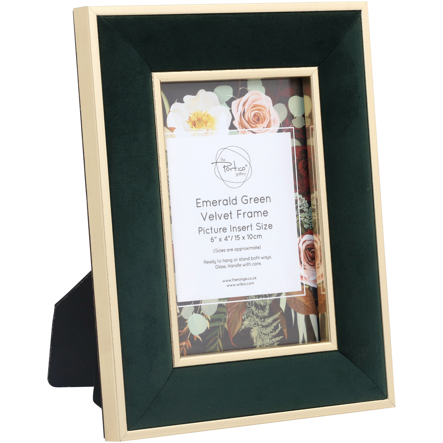 Emerald Green Velvet Frame - Green / 6 x 4in Image 2
