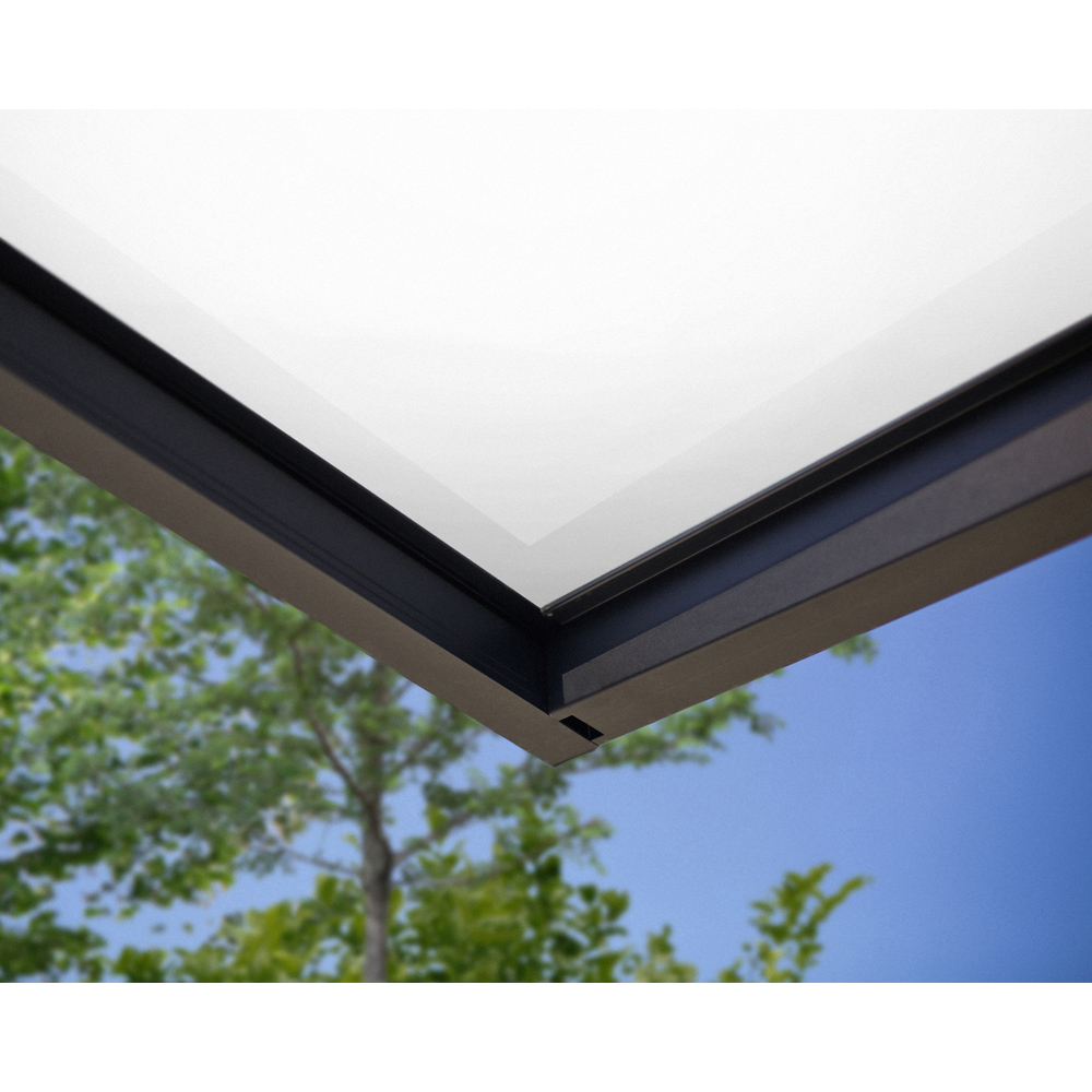 Palram Canopia Sophia 2150 Grey and White Opal Door Canopy 2 x 0.9m Image 3