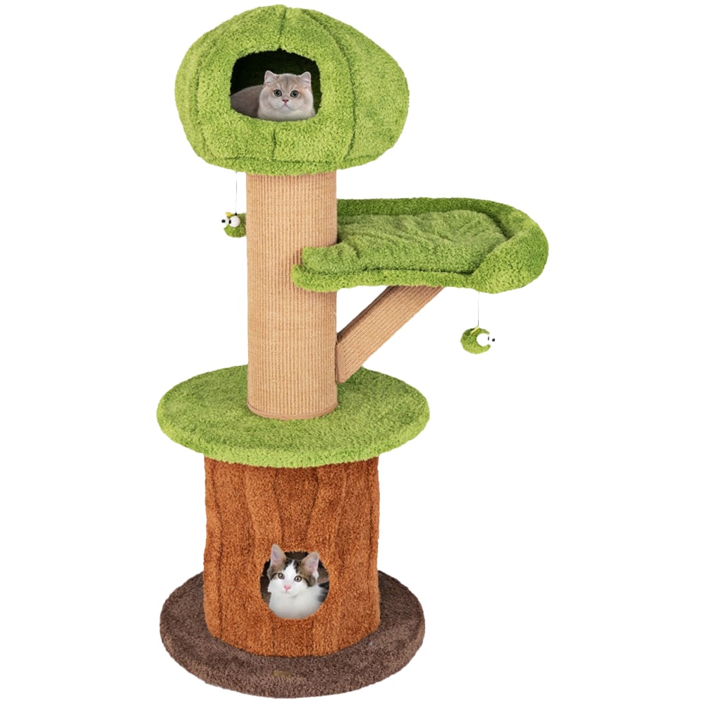Costway Green Mushroom Indoor Cat Tree 148cm Image 1