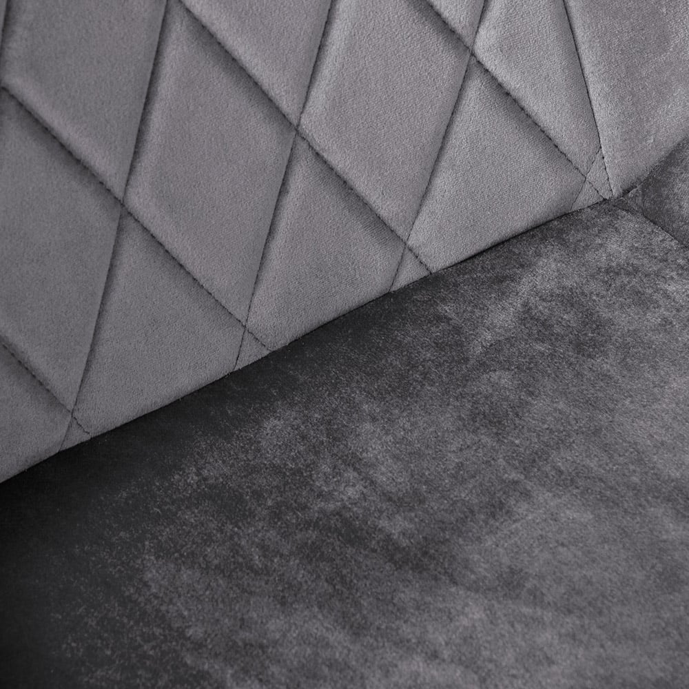 Furniturebox Copeland Cesano Marble Effect 6 Seater Dining Set White Grey and Black Image 7