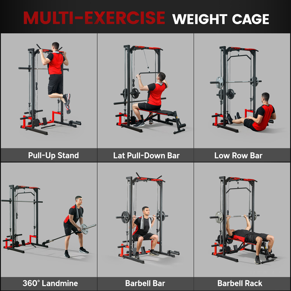 SPORTNOW Cable Crossover Machine with Pull Up Bar Image 4