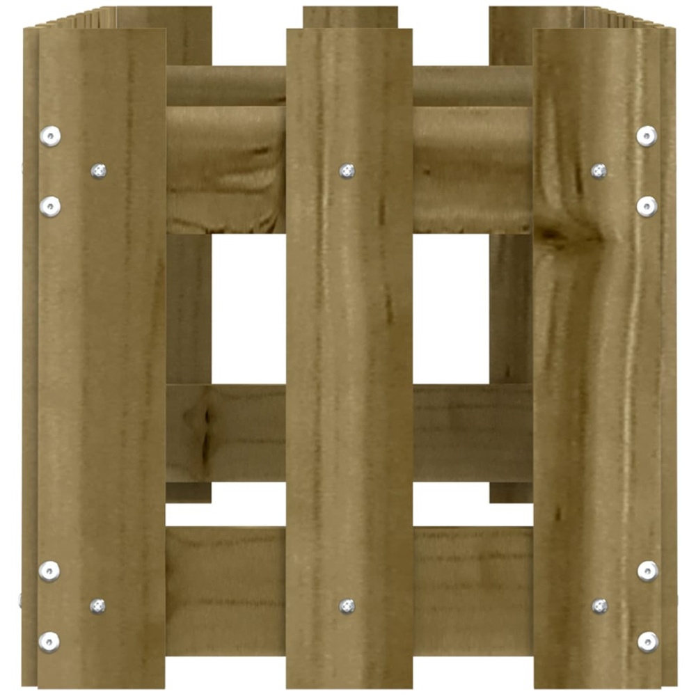 vidaXL Natural Solid Impregnated Pine Wood Fence Design Raised Garden Bed 100 x 30 x 30cm Image 6