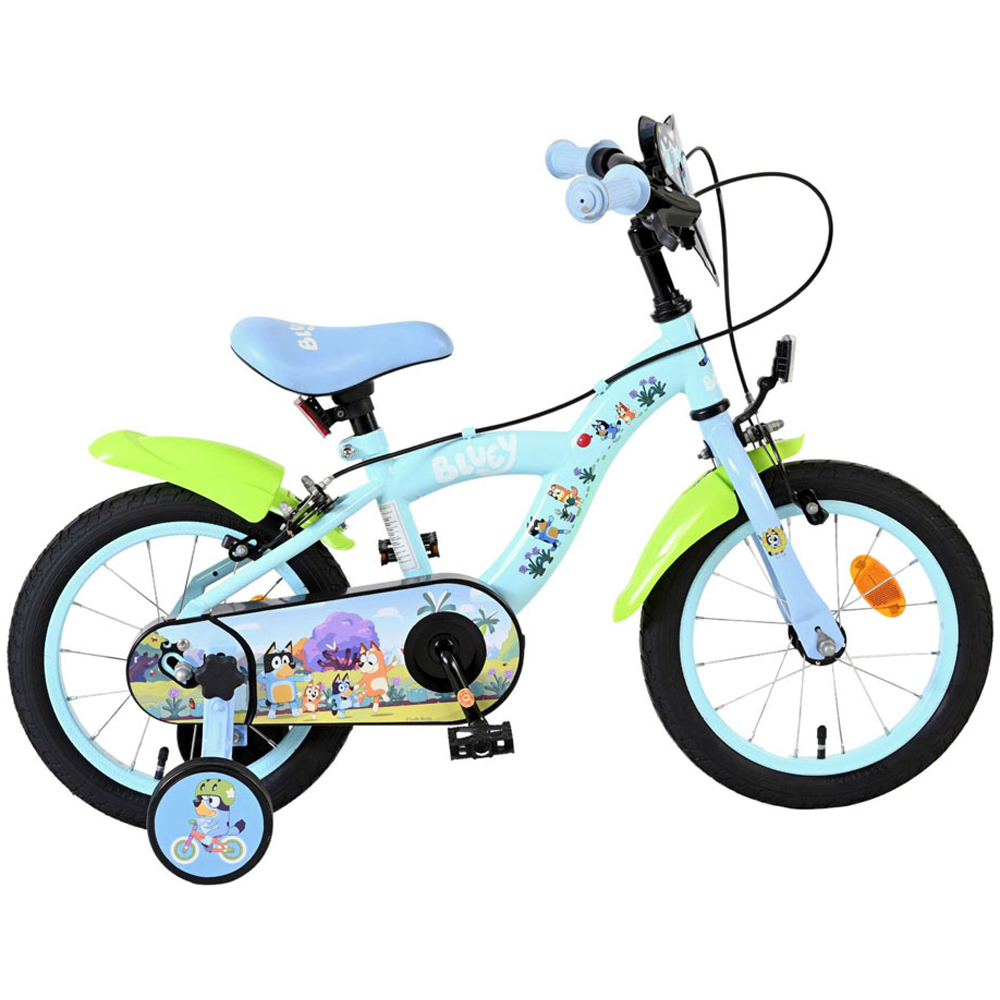 Volare Bluey Kids 14 inch Multicolour Bike with Stabilisers Image 5