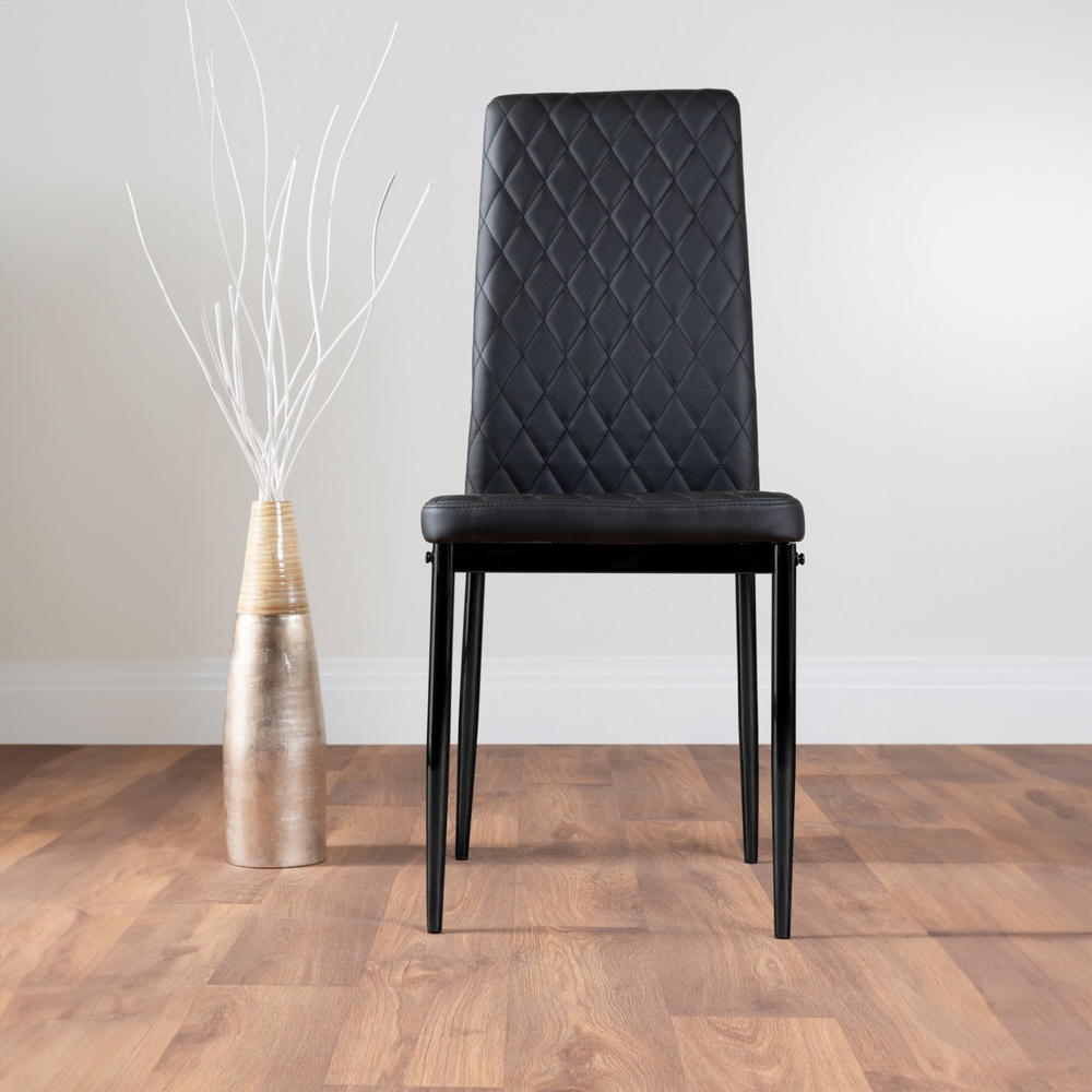 Furniturebox Arona Valera Concrete Effect 6 Seater Round Dining Set Grey and Black Image 3