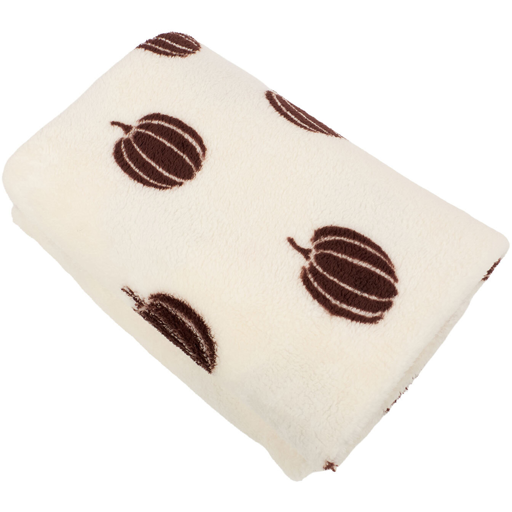 Pumpkin Sherpa Throw Neutral Image 4