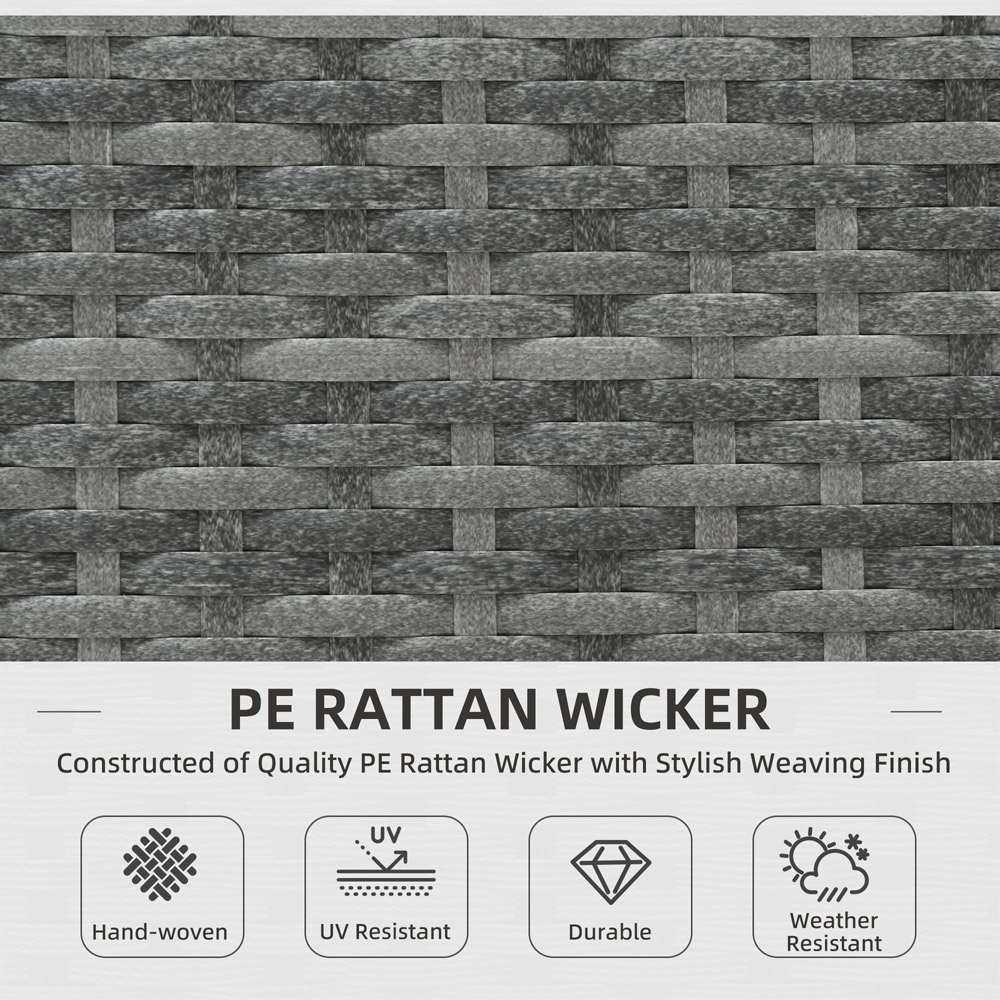 Outsunny 4 Seater Beige Rattan Sofa Lounge Set Image 4