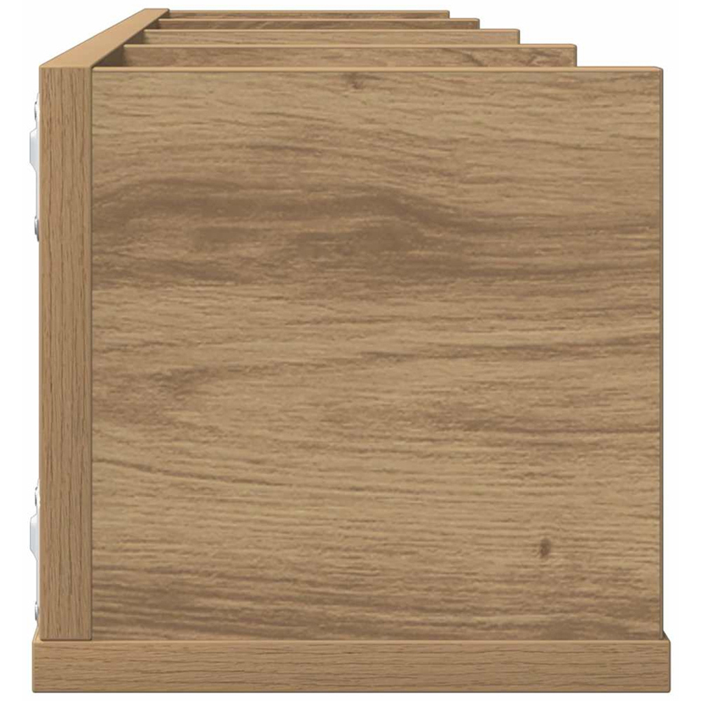 vidaXL 4 Shelf Artisan Oak Wall Shelf Image 4