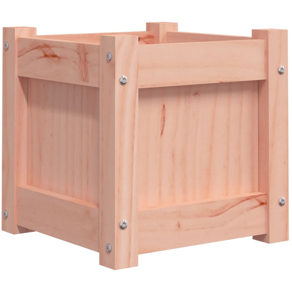 vidaXL Natural Solid Pine Wood Square Garden Planter 31cm 2 Pack Image 7