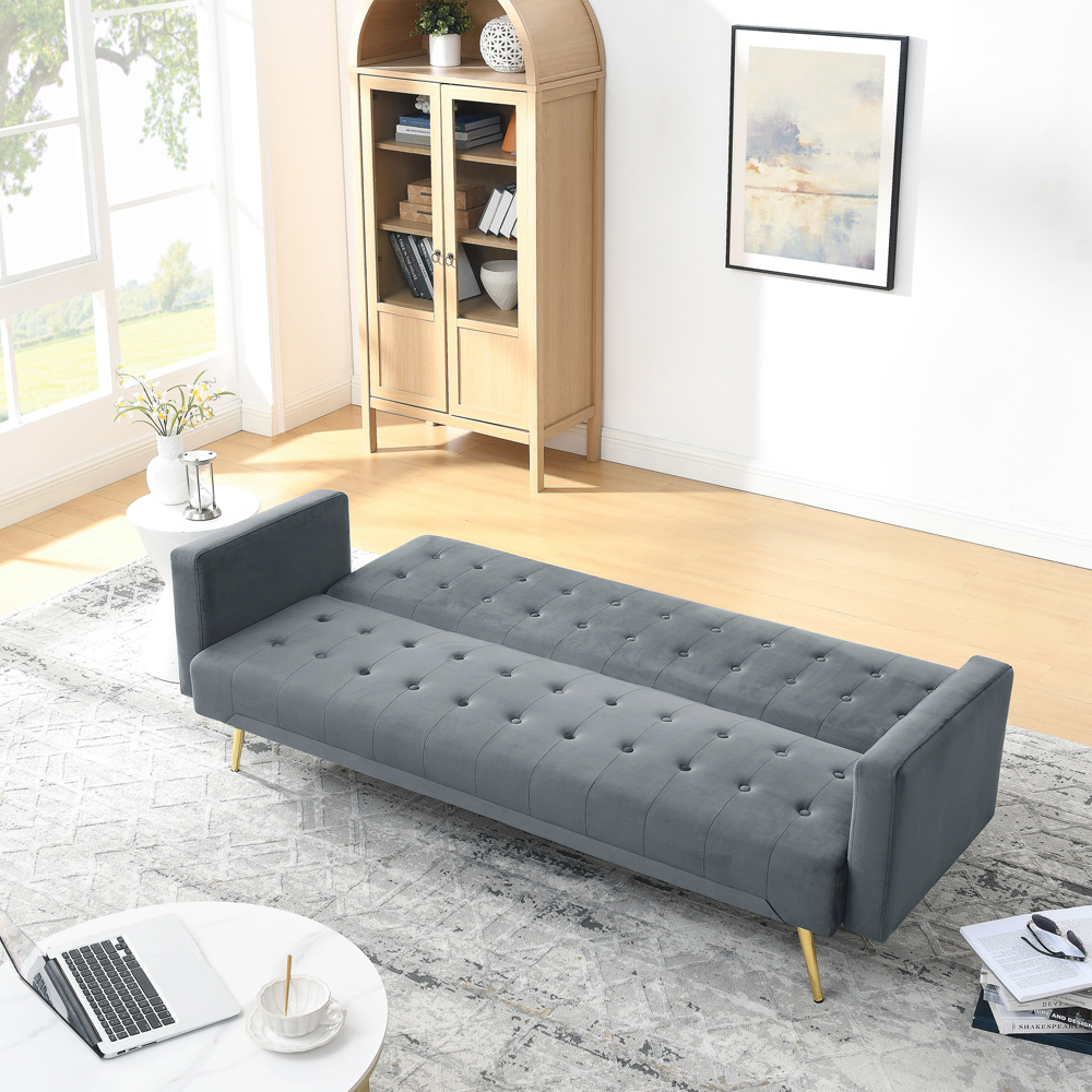 Indoor Living Olivia 3 Seater Slate Grey Sofa Bed Image 6