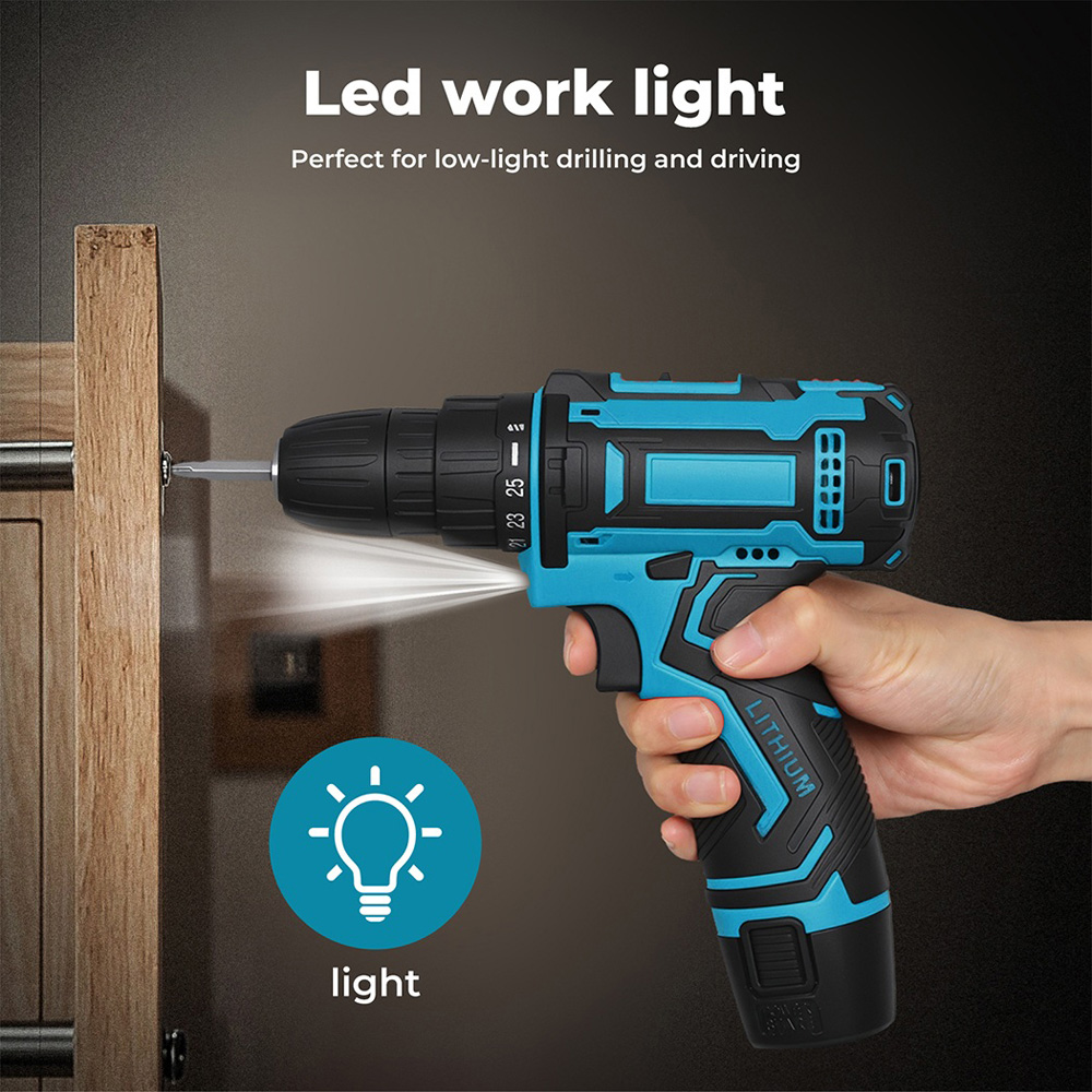 Traderight Cordless Combi Drill Driver and Screwdriver Set with Battery Image 7