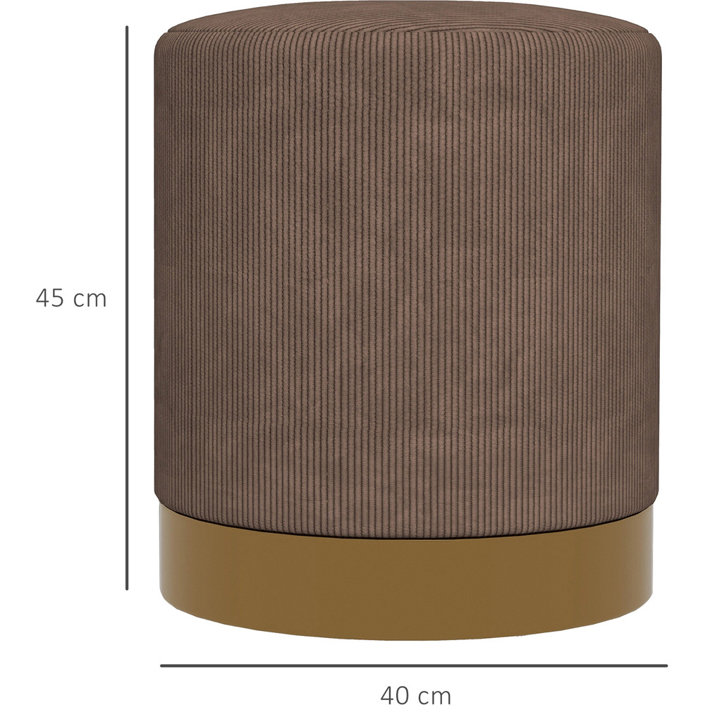 Portland Light Brown Round Footstool Image 7