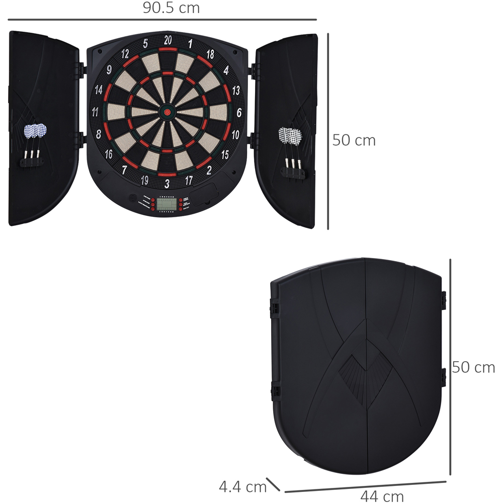 HOMCOM 6 Darts LCD Electronic Dartboard Set with 26 Games and 185 Variations Image 9