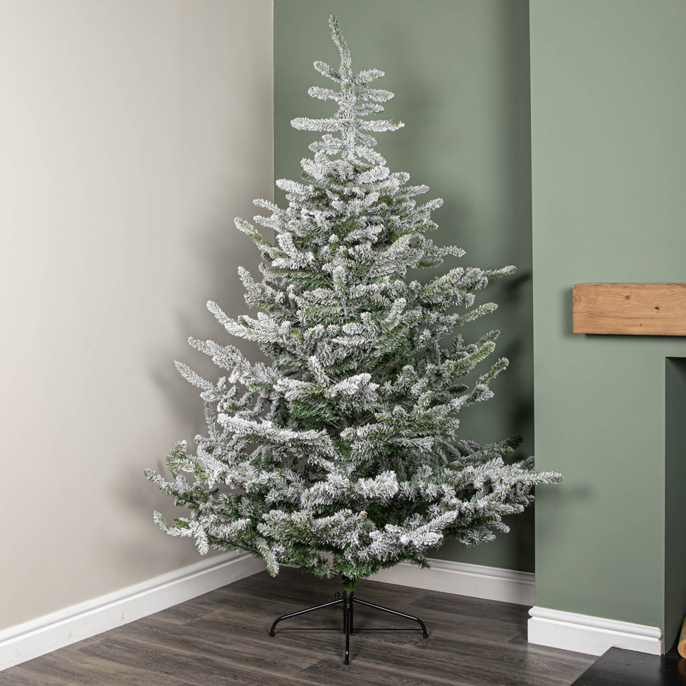 Samuel Alexander Snowy Green and White Everlands Liberty Spruce Artificial Christmas Tree 7ft Image 2