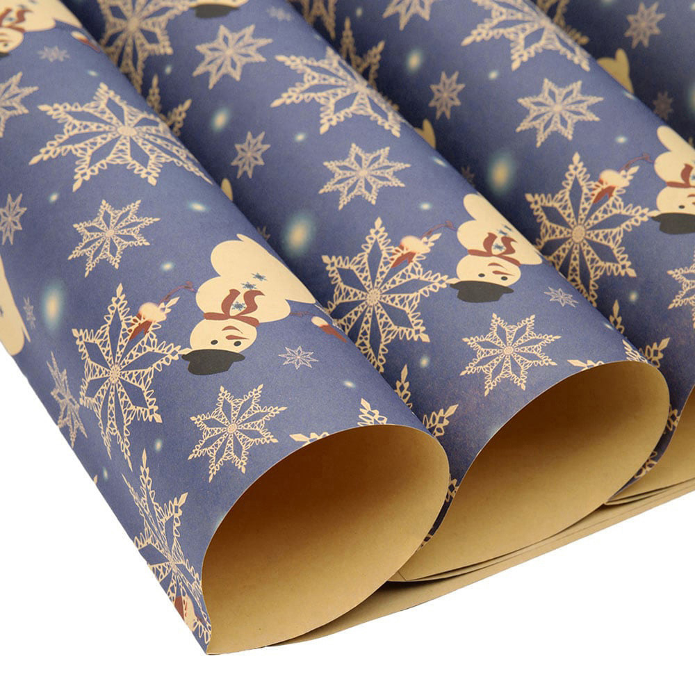 Living and Home Christmas Rustic Kraft Wrapping Paper Sheets 76 x 50cm 10Pack Image 4