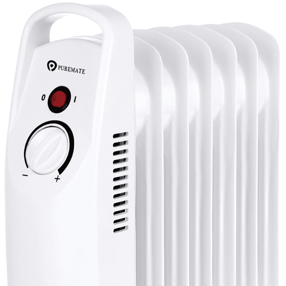 PureMate White Mini Oil Radiator 700W Image 2