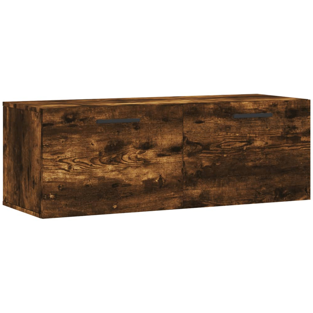vidaXL 2 Door Smoked Oak Wall Cabinet Image 2