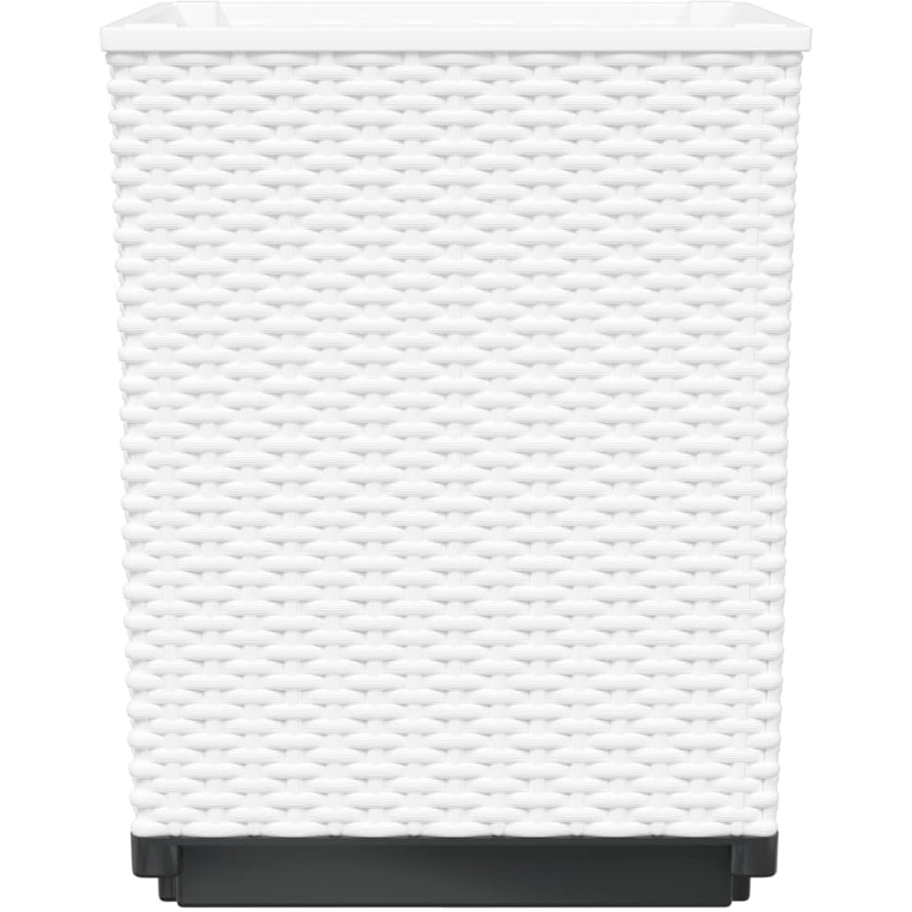 vidaXL White Polypropylene Garden Planter 37 x 30 x 30cm 4 Pack Image 3