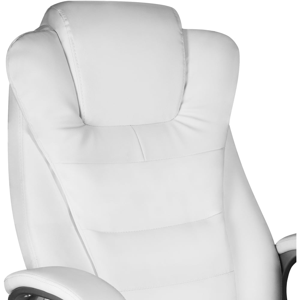 tectake Zulu White Office Chair with Padded Armrest Image 6