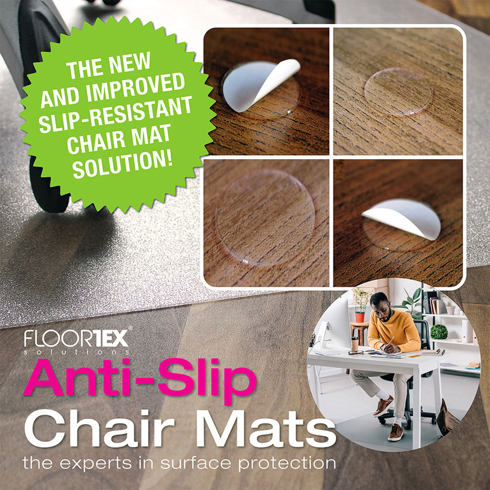 Floortex Unomat Anti-Slip Rectangular Polycarbonate Chair Mat for Hard Floors and Very Low Pile Carpets 89cm x 119cm Image 7